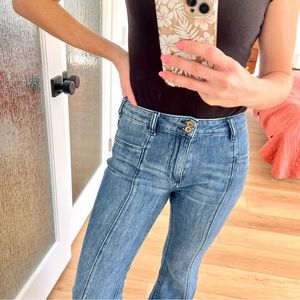 Soft low rise flare jeans